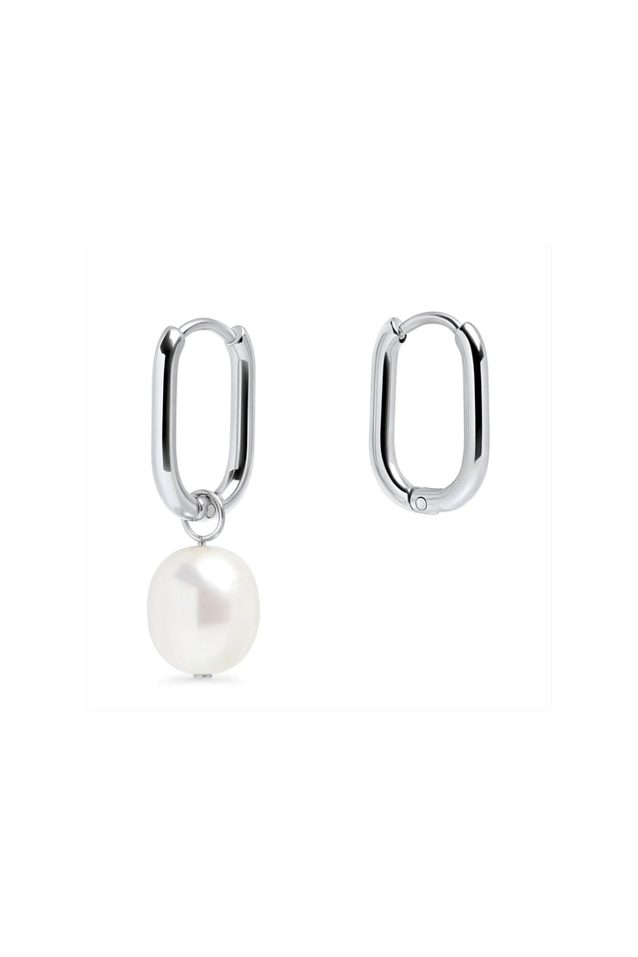 Boucles dormeuses perles - Opale - Argent