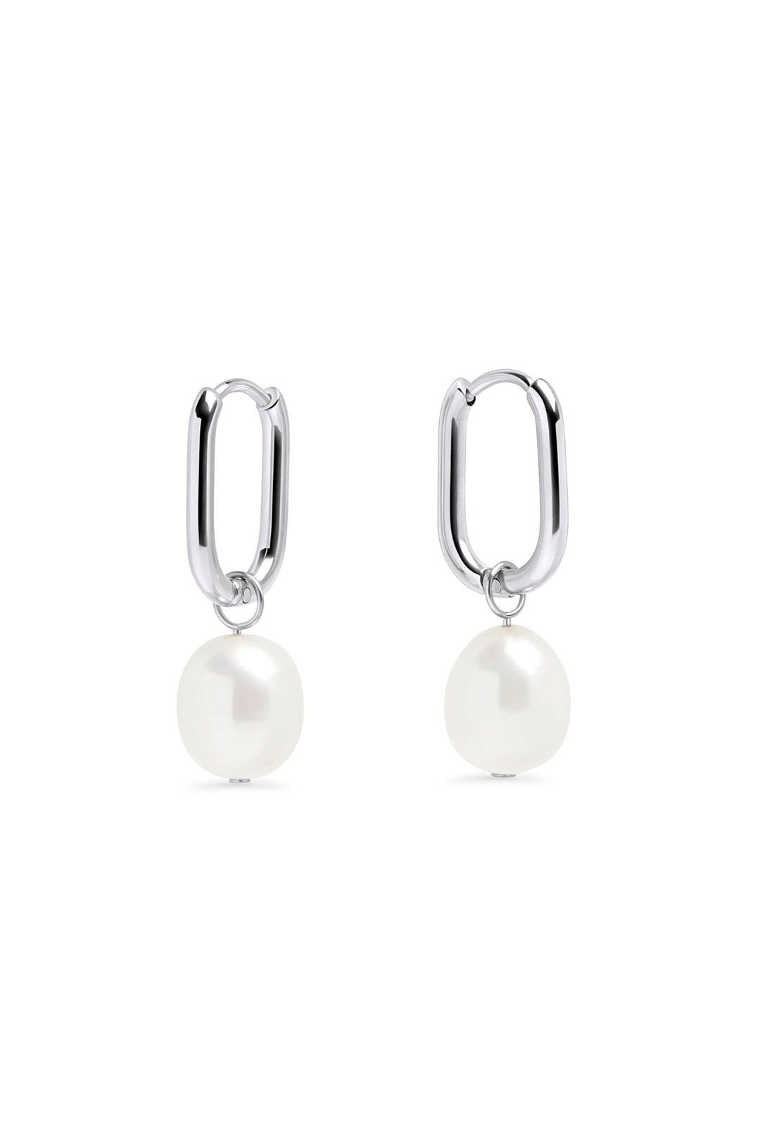 Boucles dormeuses perles - Opale - Argent