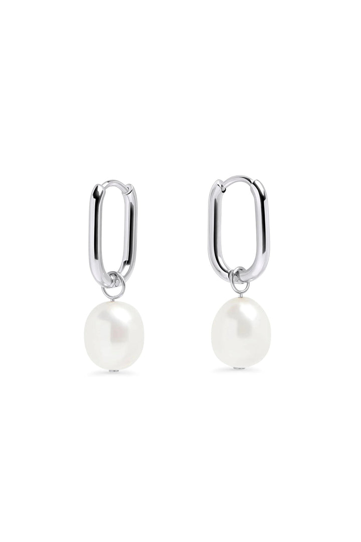 Boucles dormeuses perles - Opale - Argent