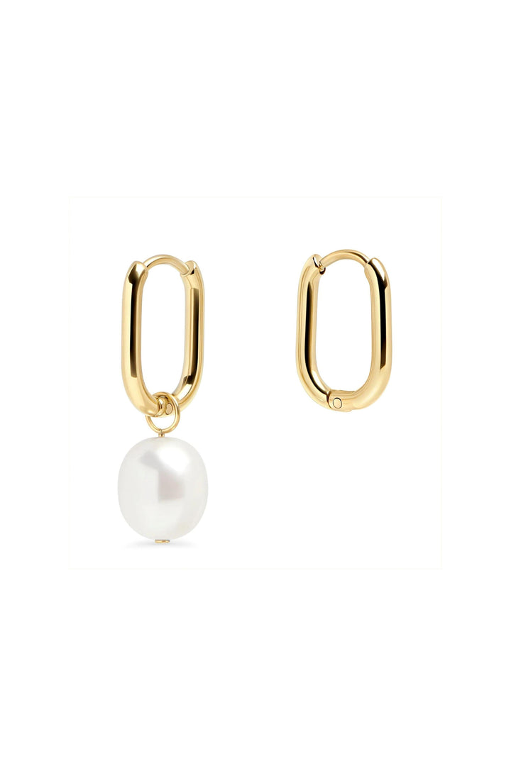 Boucles dormeuses perles - Opale - Or
