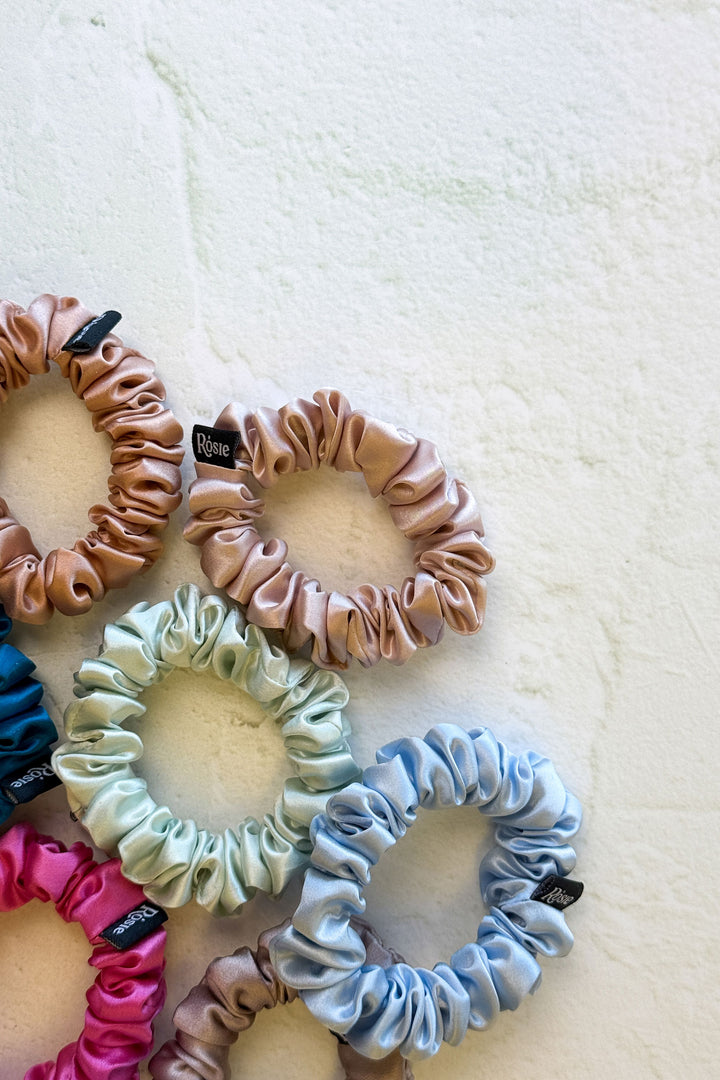 Chouchou pour les cheveux - Petit - Soie de mûrier - Rosie