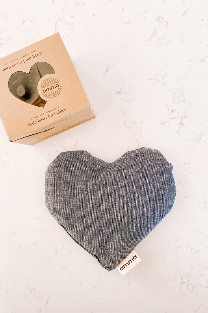 Coussin réconfort - Coeur pour bébé - Chanvre & coton biologique - Amma Thérapie