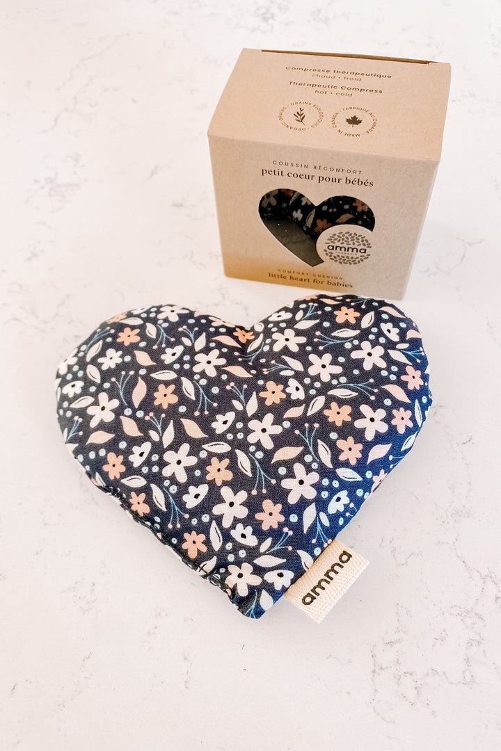 Coussin réconfort - Coeur pour bébé - Chanvre & coton biologique - Amma Thérapie