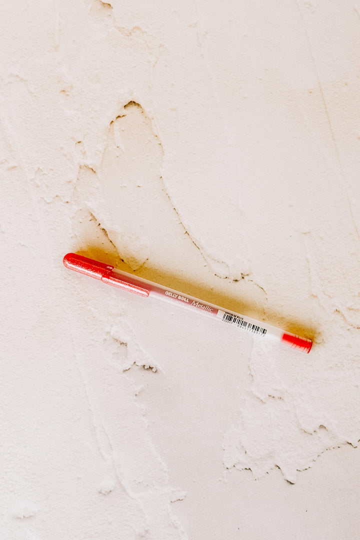 Crayon gel métallique - Rouge - 519 - Gelly roll