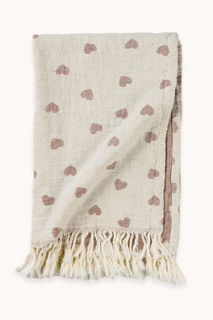 Duo de serviettes à mains - Coeurs - Pokoloko