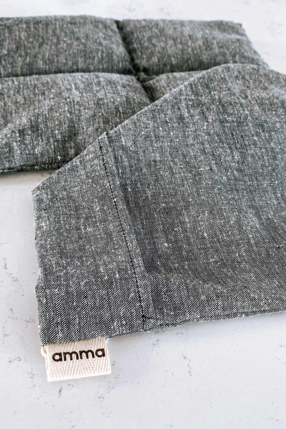 HOUSSE - Compresse thérapeutique carrée - Chanvre & coton bio GRIS - Amma Thérapie