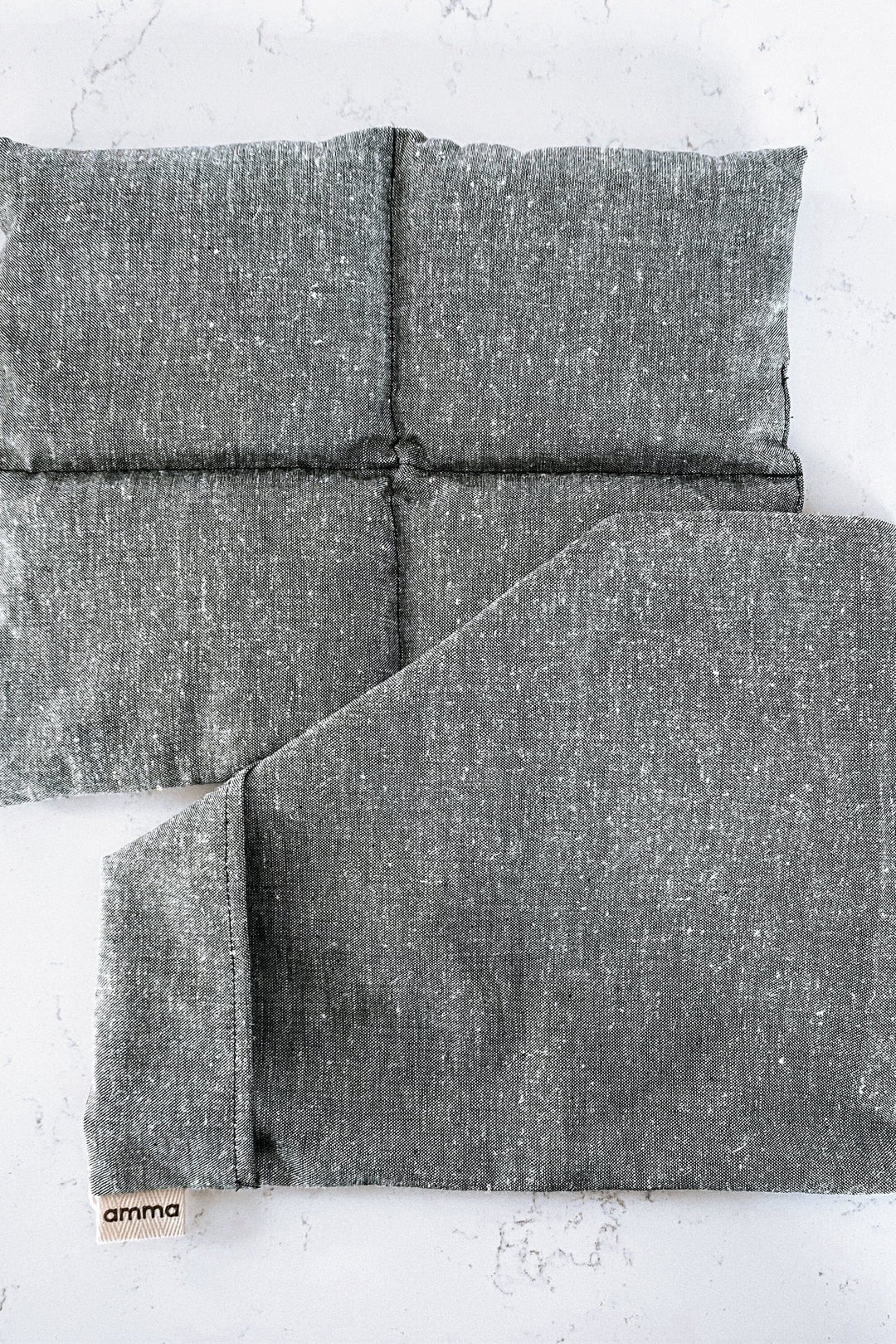 HOUSSE - Compresse thérapeutique carrée - Chanvre & coton bio GRIS - Amma Thérapie