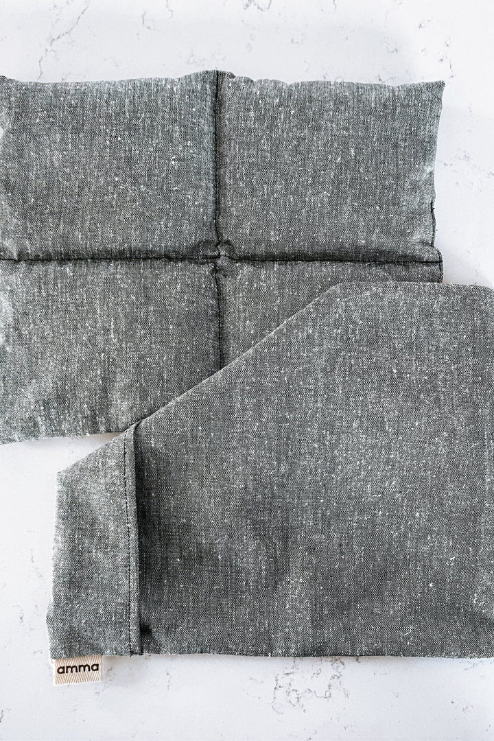 HOUSSE - Compresse thérapeutique carrée - Chanvre & coton bio GRIS - Amma Thérapie