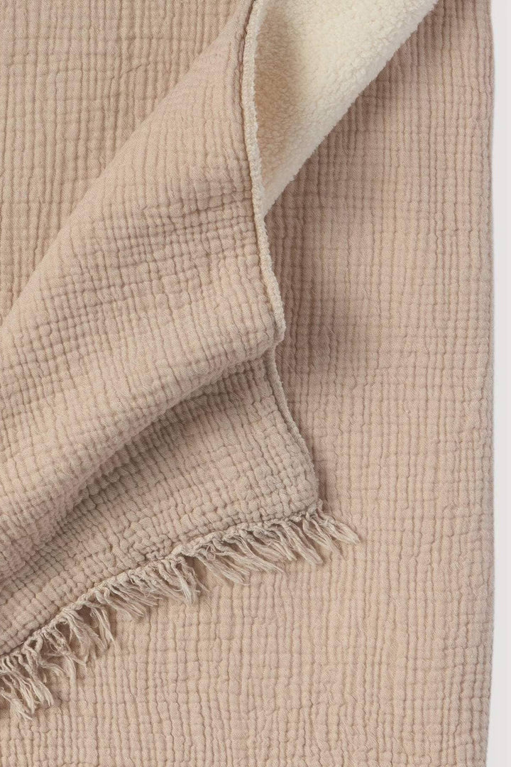 Jeté Crinkle - Doublé - Beige - Pokoloko