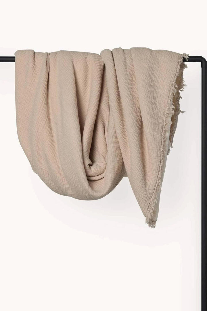 Jeté Crinkle - Doublé - Beige - Pokoloko