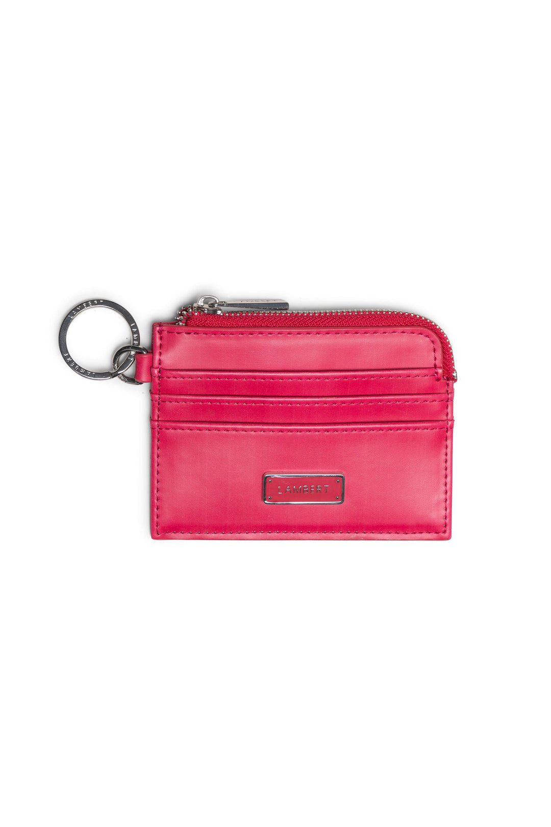 Porte-cartes en cuir vegan - Lambert - MELODY - Raspberry
