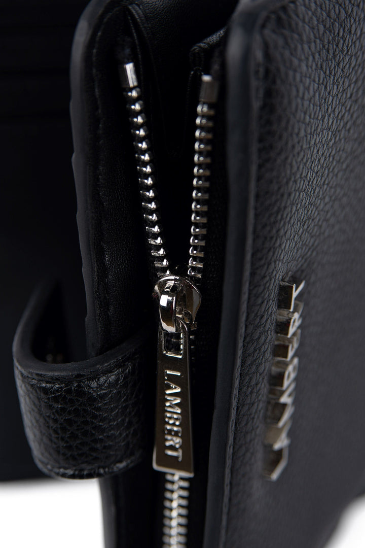 Portefeuille en cuir vegan - Lambert - Carly - Noir