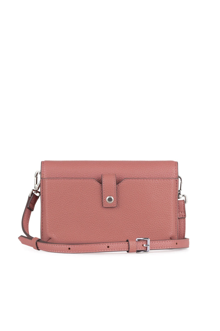 Portefeuille sur ganse en cuir vegan - Lambert - TINA - Petal