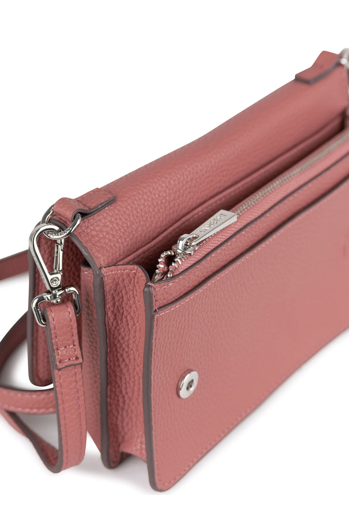 Portefeuille sur ganse en cuir vegan - Lambert - TINA - Petal