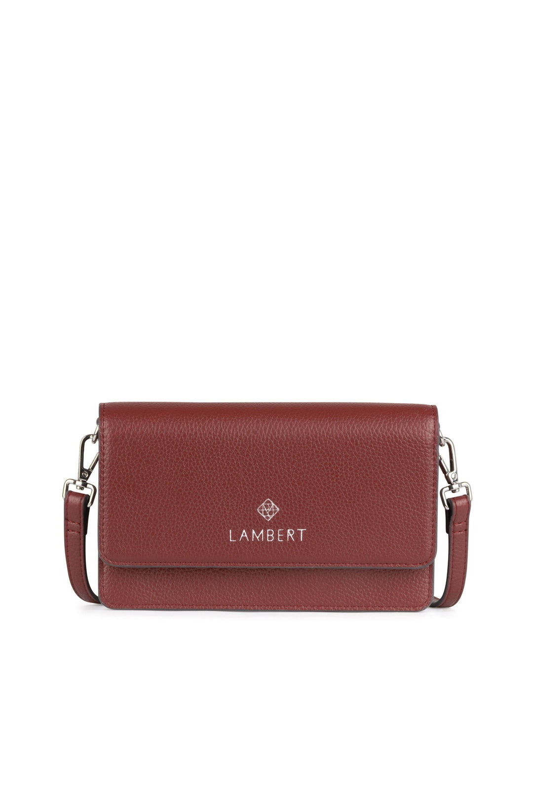Portefeuille sur ganse en cuir vegan - Lambert - TINA - Rosewood