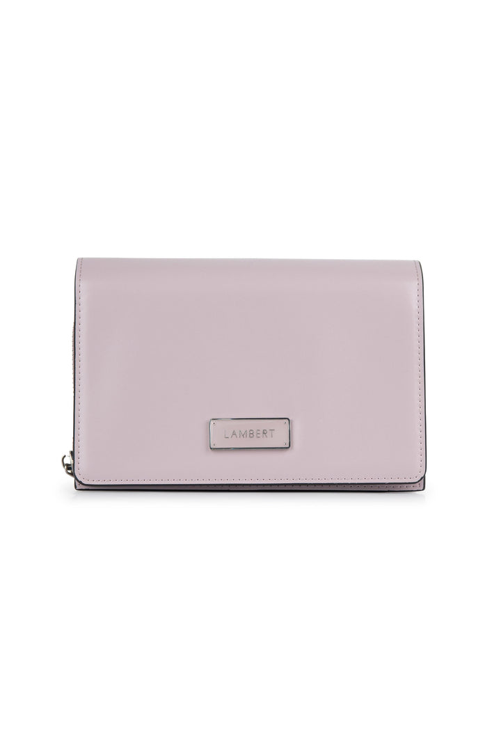 Sac bandoulière en cuir vegan - Lambert - Rebecca - Blueberry milk