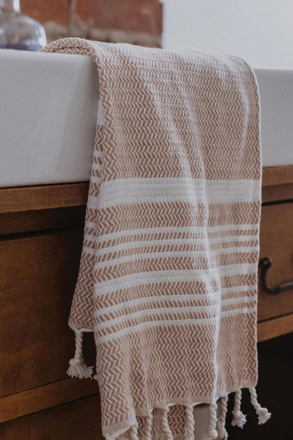 Serviette à mains - Diamant - Amande - Pokoloko