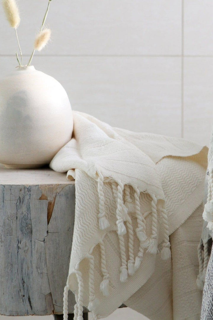 Serviette pour le corps - Bambou - Crème - Pokoloko