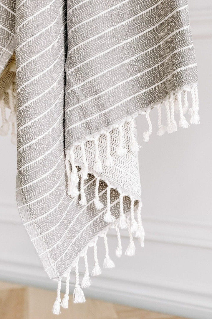 Serviette pour le corps - Bambou - Grise - Pokoloko