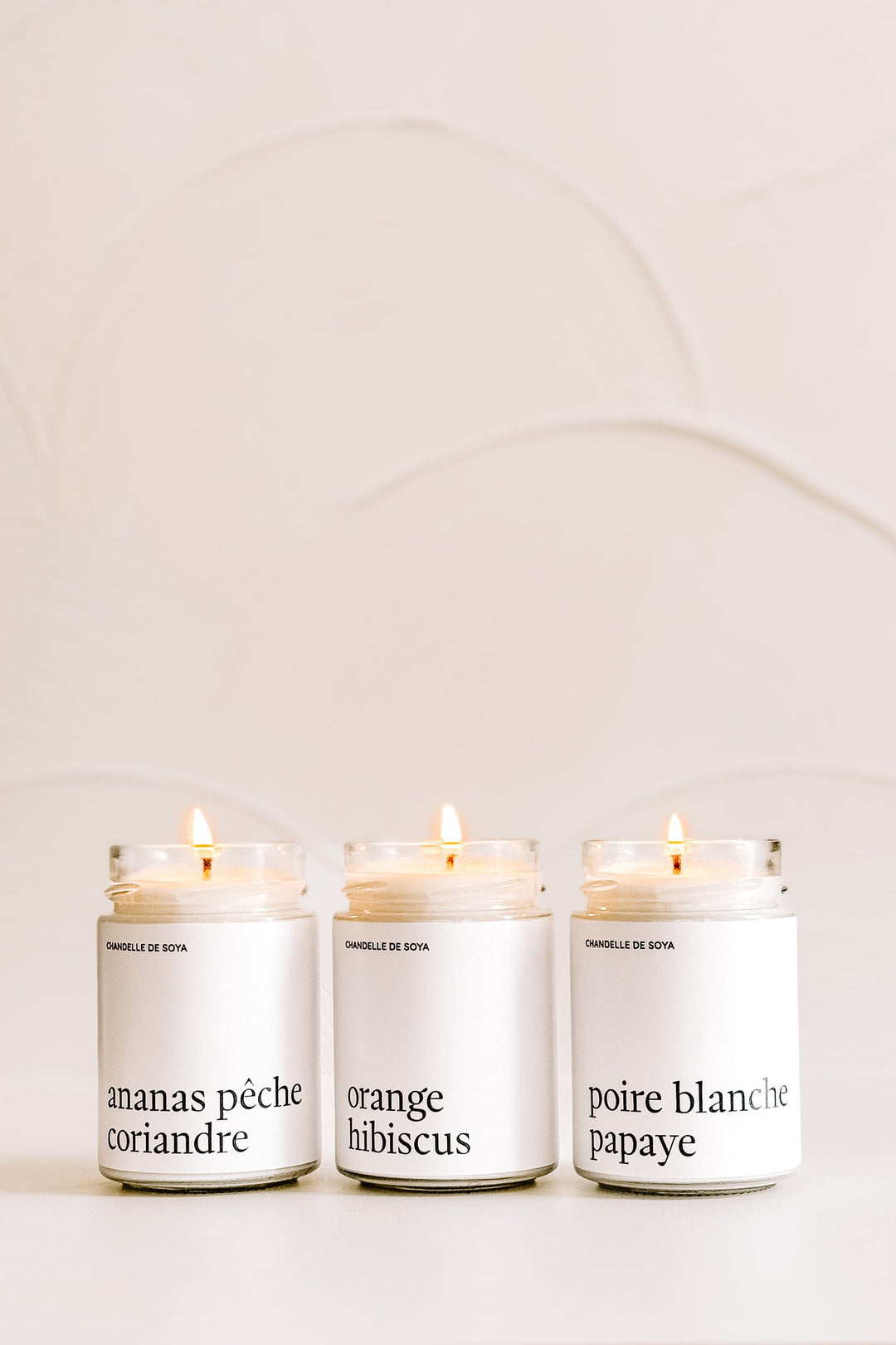 TRIO CHANDELLES DE SOYA - Fruitées - 314 ml
