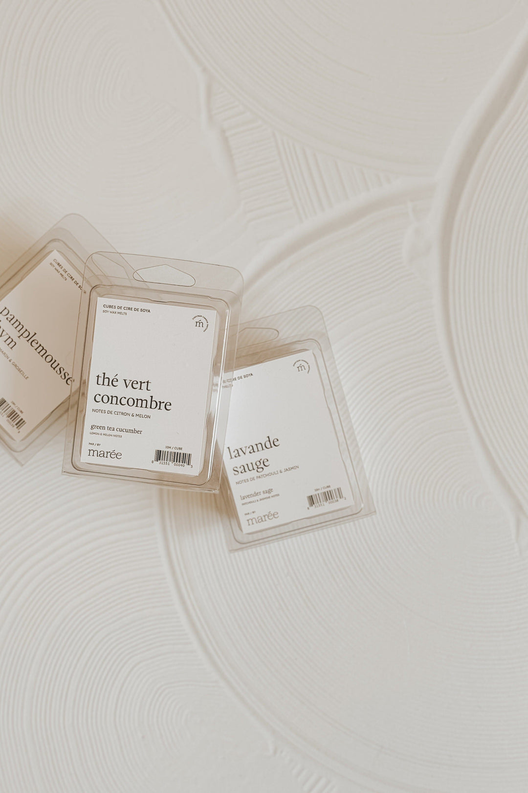 TRIO DE CUBES DE CIRE DE SOYA - Collection Coups de coeur