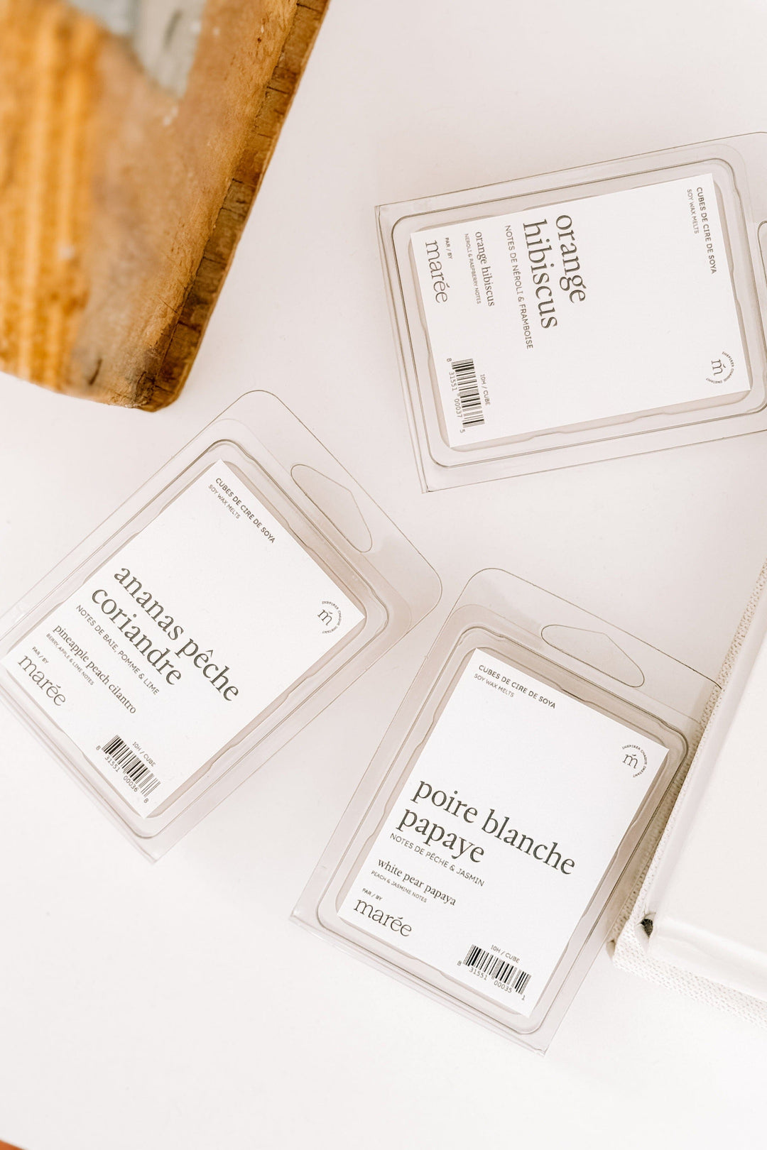 TRIO DE CUBES DE CIRE DE SOYA - Fruitées & sucrées
