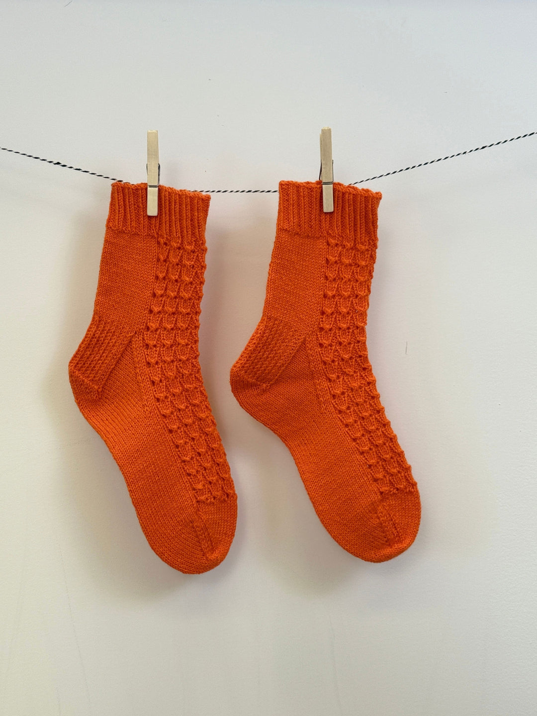 Chaussettes - Tricotées à la main - Madame M - Laine - Citrouille - 010 Madame M 