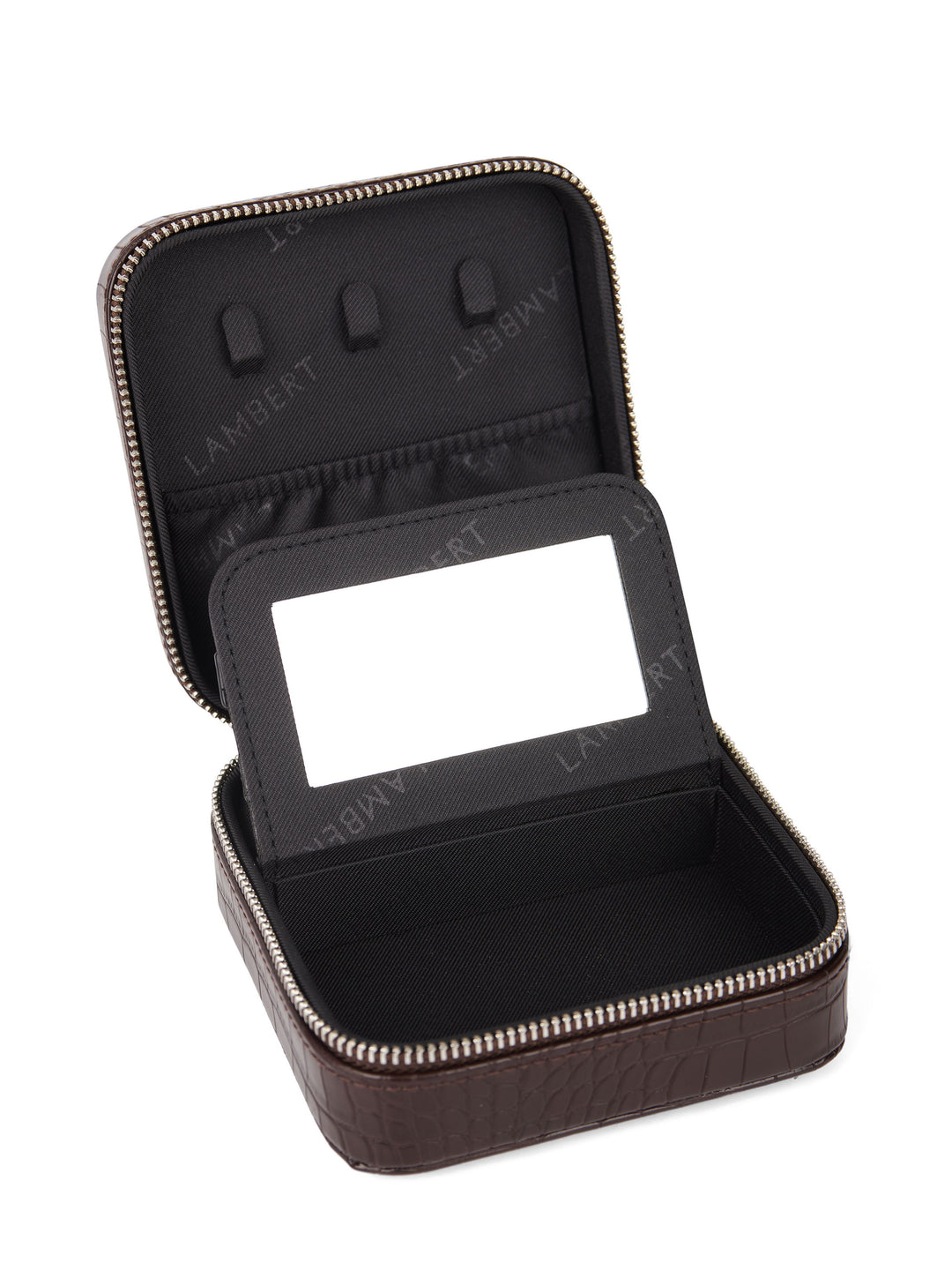 Trousse à bijoux en cuir vegan - Lambert - NOELLE - Bark croco Lambert 