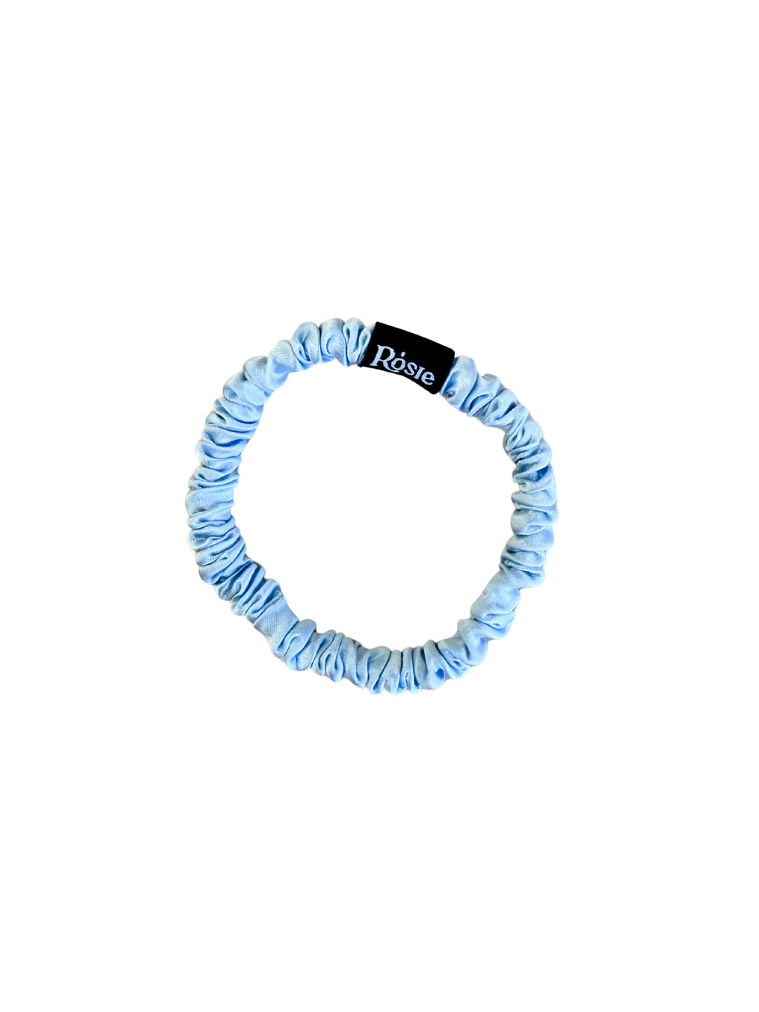 Chouchou pour les cheveux - Mini - Soie de mûrier - Rosie Rosie Bleu poudre 