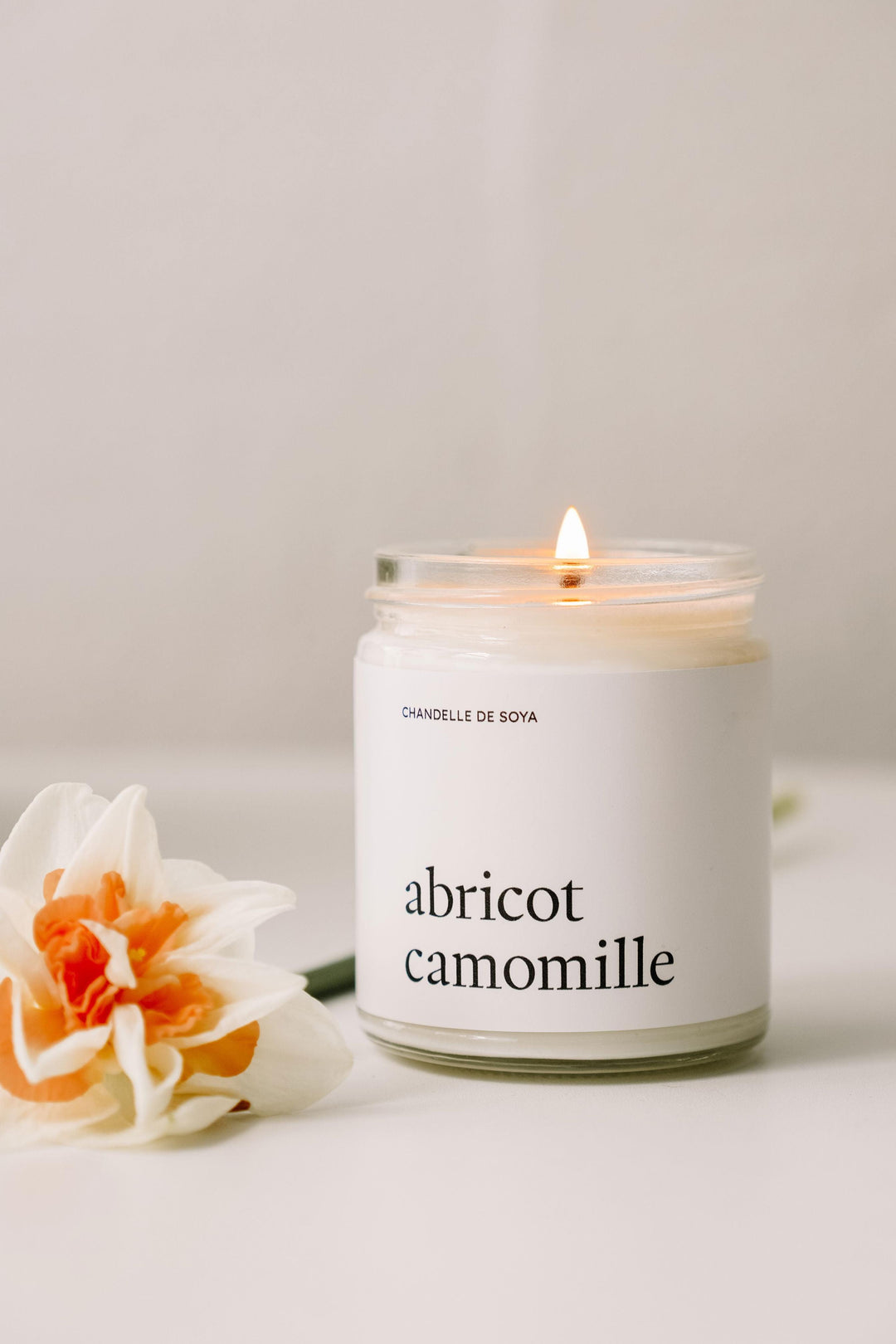 CHANDELLE DE SOYA - Abricot camomille Chandelles de soya Marée - Chandelles 