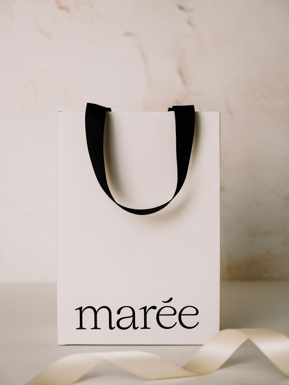 Sac cadeau et papier de soie - Blanc Marée - Chandelles 