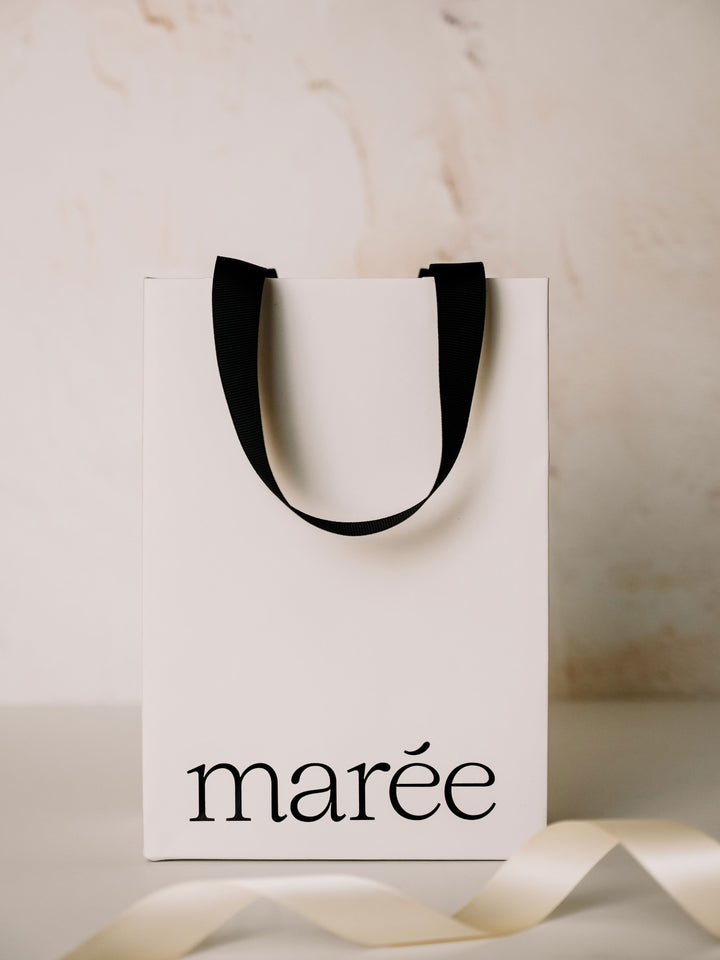 Sac cadeau et papier de soie - Blanc Marée - Chandelles 