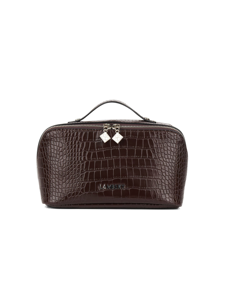 Trousse en cuir vegan - Lambert - JOLIE - Bark croco Lambert 