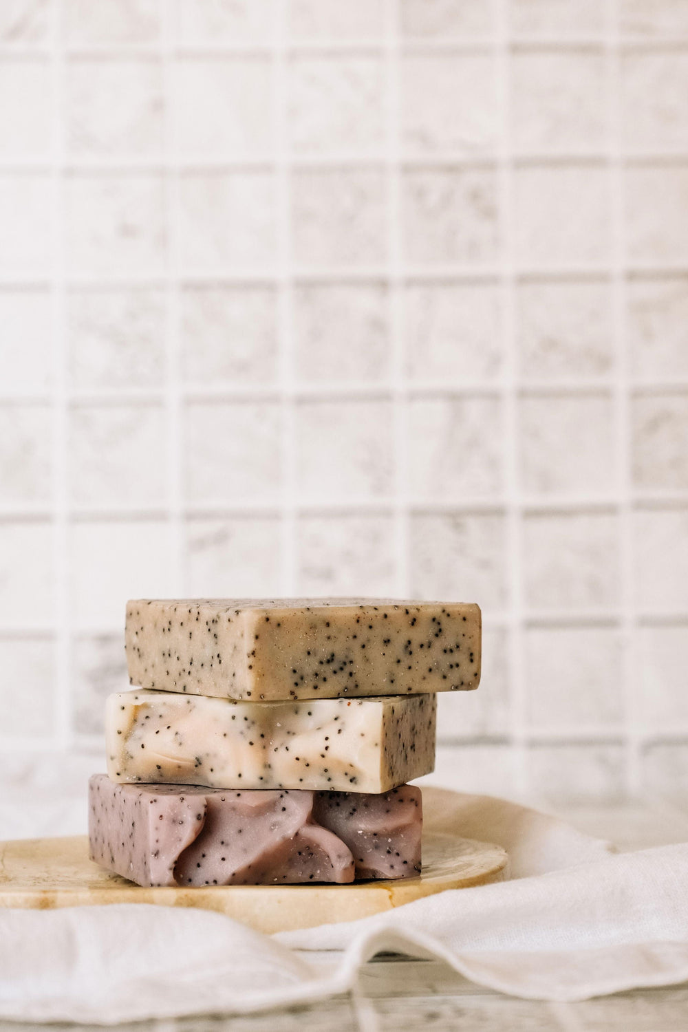 Ensemble complet - Savons exfoliants pour le corps Marée - Chandelles 