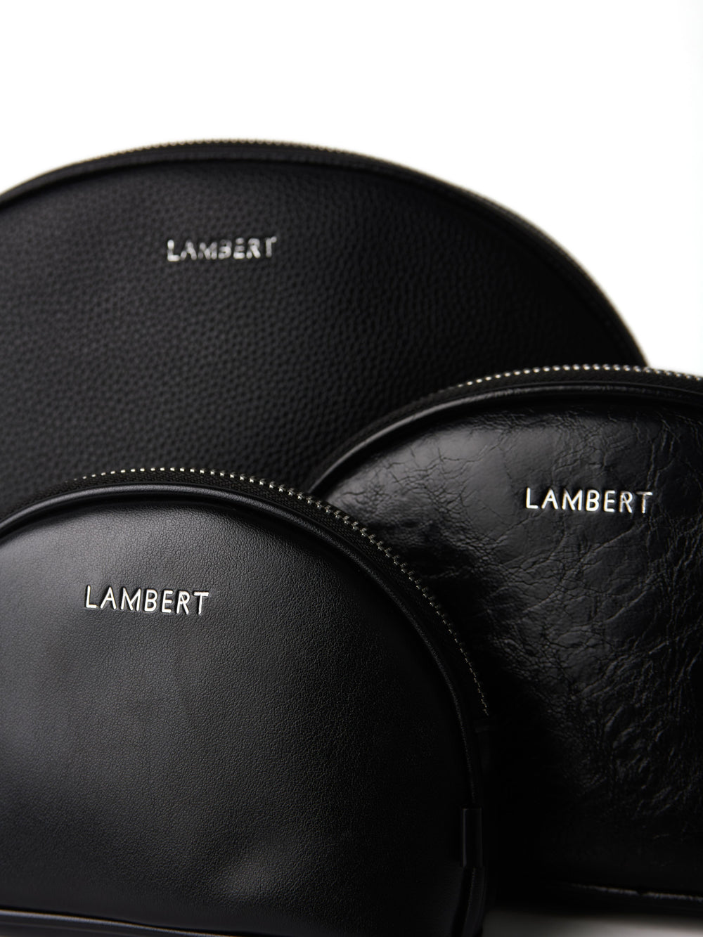 Trio de pochettes en cuir vegan - Lambert - YARA - Noir Lambert 