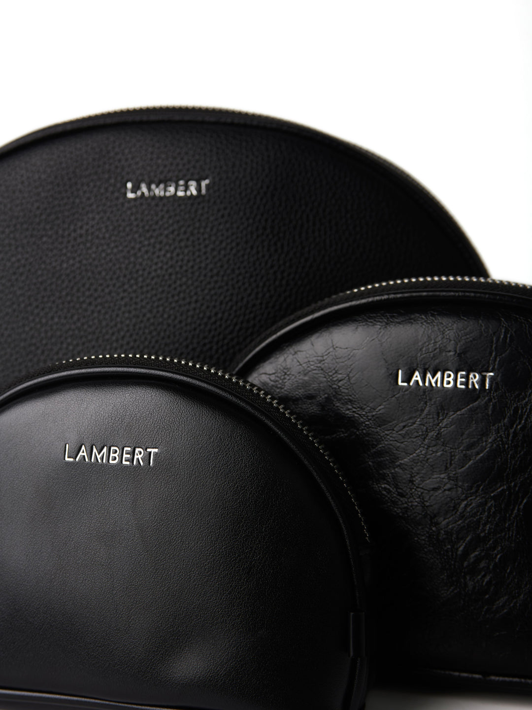 Trio de pochettes en cuir vegan - Lambert - YARA - Noir Lambert 