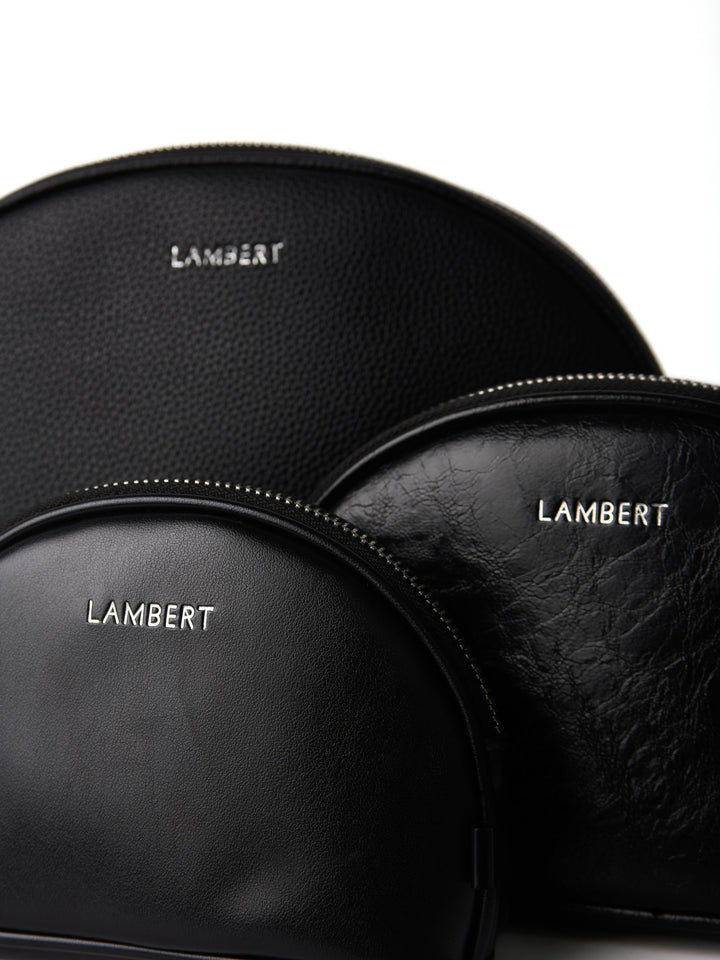 Trio de pochettes en cuir vegan - Lambert - YARA - Noir Lambert 