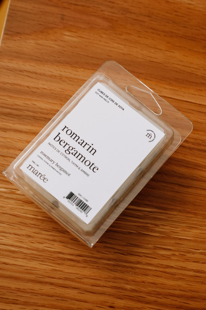 CUBES DE CIRE DE SOYA POUR DIFFUSEUR - Romarin bergamote Cubes pour le diffuseur Marée - Chandelles 