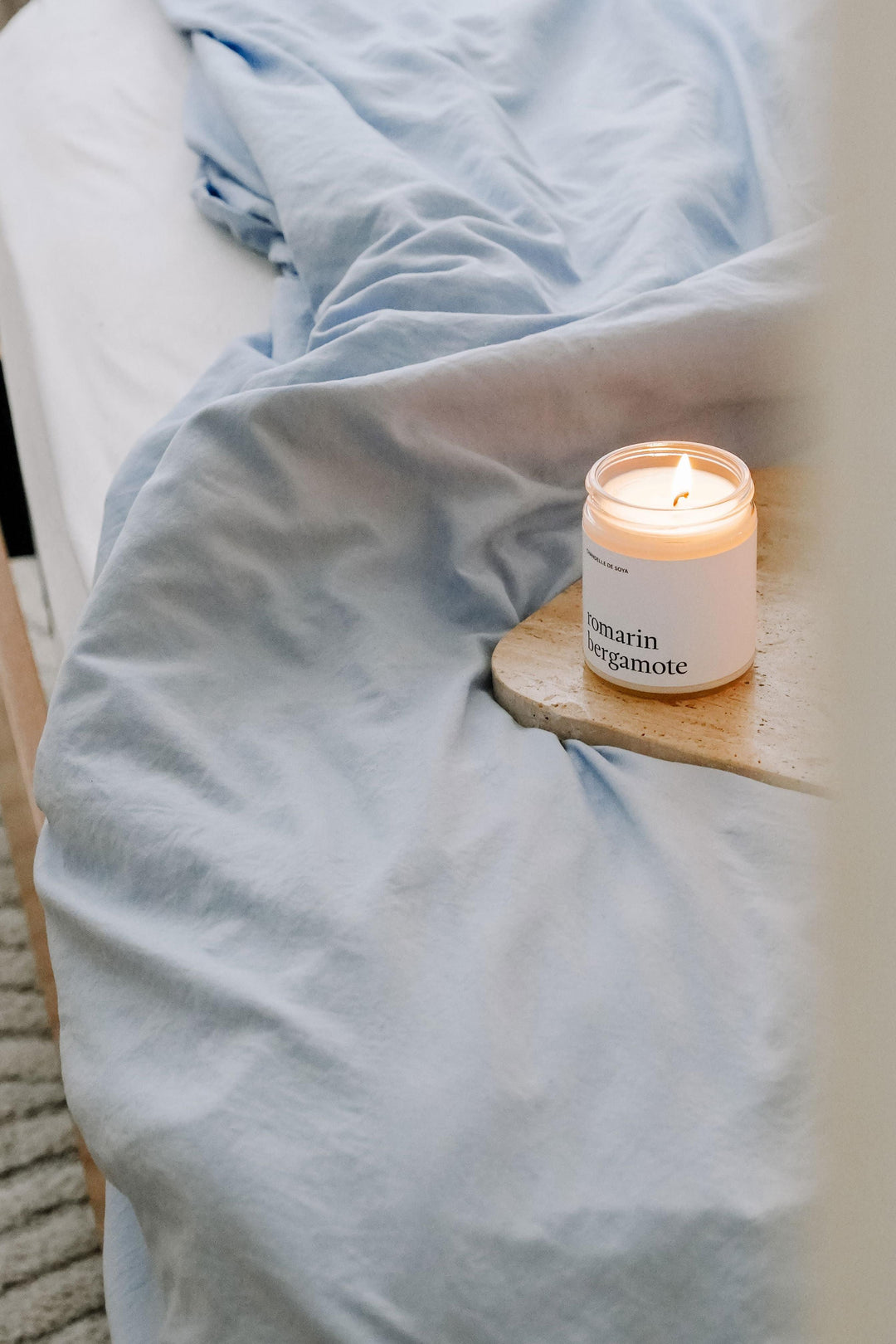 CHANDELLE DE SOYA - Romarin Bergamote Chandelles de soya Marée - Chandelles 