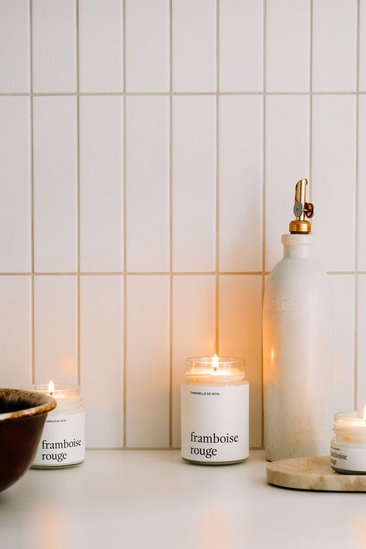 CHANDELLE DE SOYA - Framboise rouge