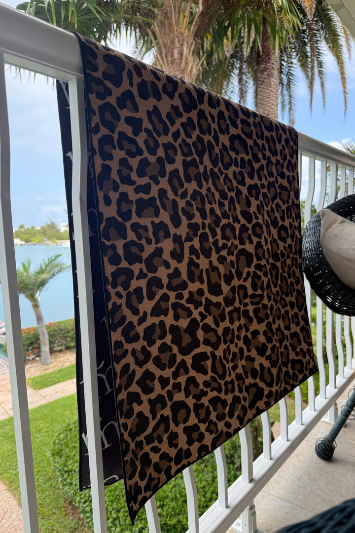 PRODUIT EXCLUSIF - Serviette léopard en microfibre Marée - Chandelles 