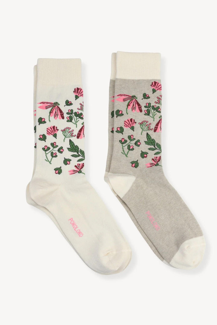 Chaussettes - Coton Pima - Pokoloko - Fleurs sauvages Pokoloko 