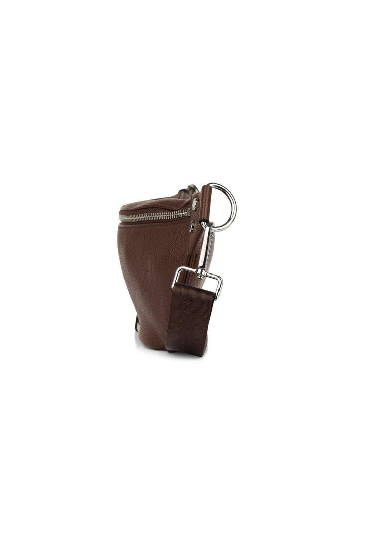 Sac banane en cuir vegan - Lambert - SARAH - Chocolat