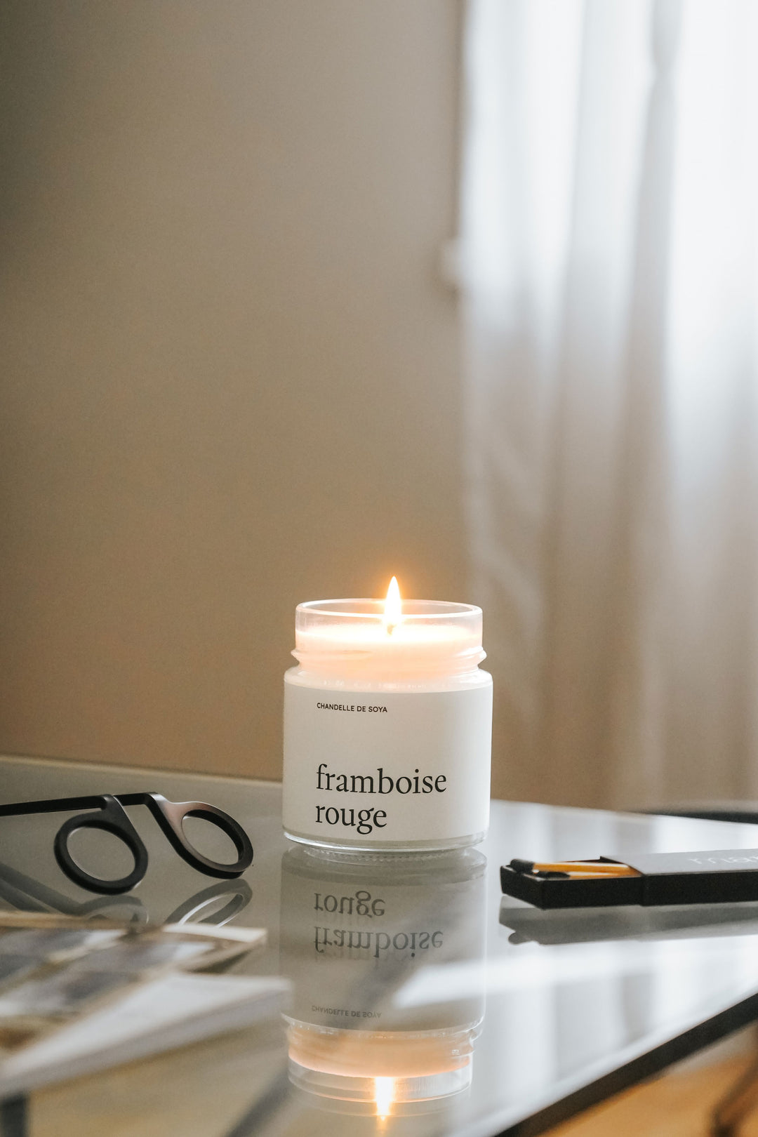 CHANDELLE DE SOYA - Framboise rouge
