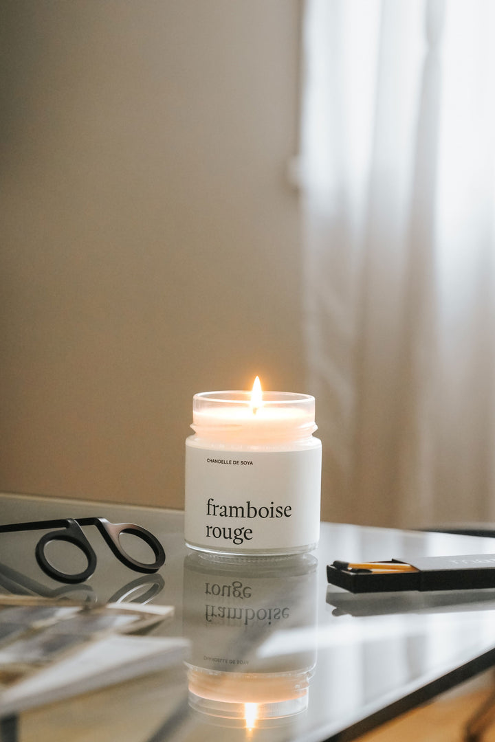 CHANDELLE DE SOYA - Framboise rouge