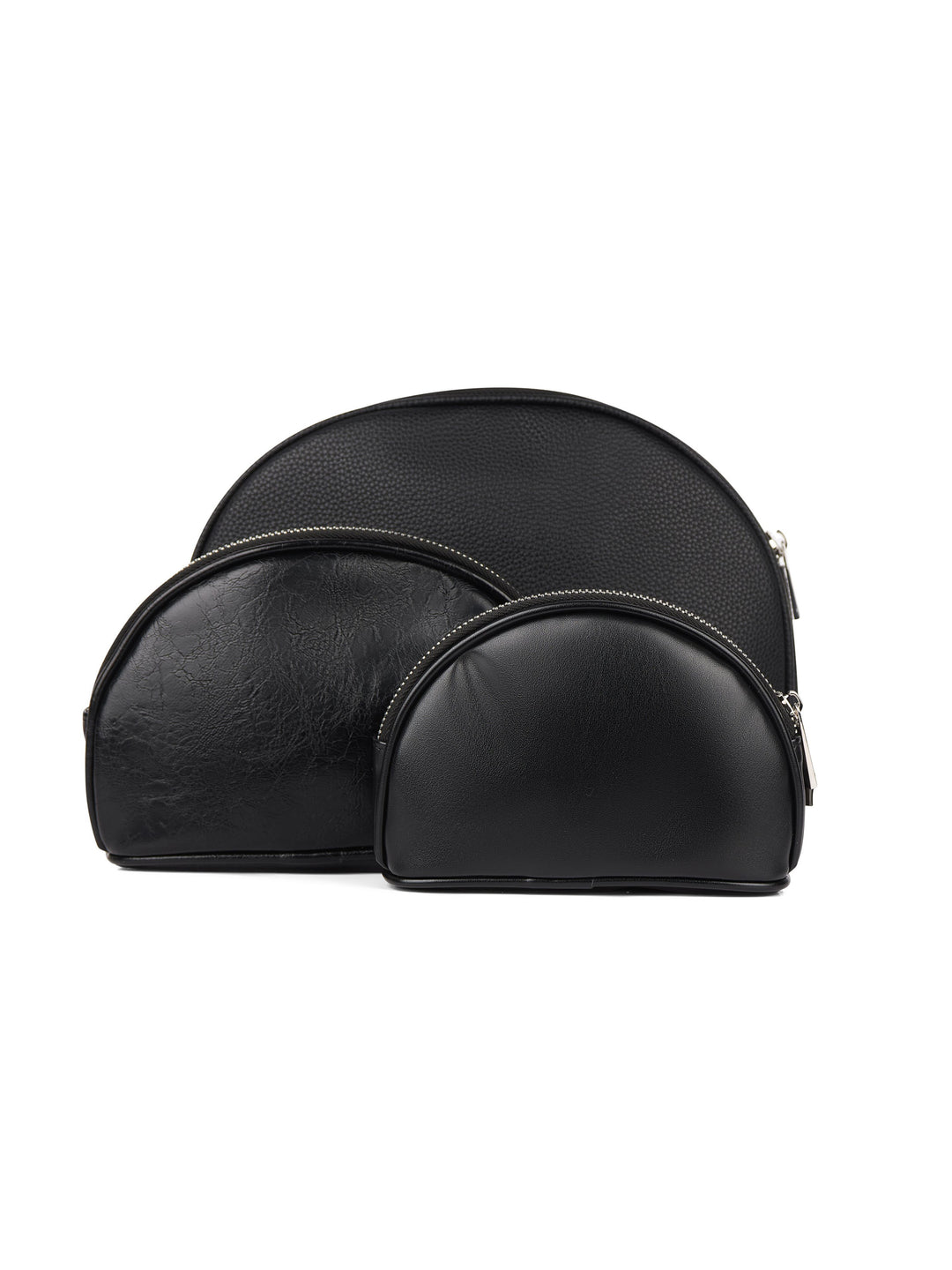 Trio de pochettes en cuir vegan - Lambert - YARA - Noir Lambert 