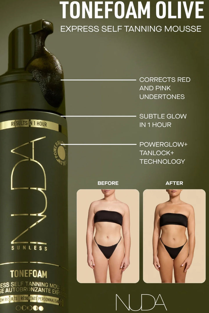 Tonefoam - Mousse autobronzante express - Olive NUDA 