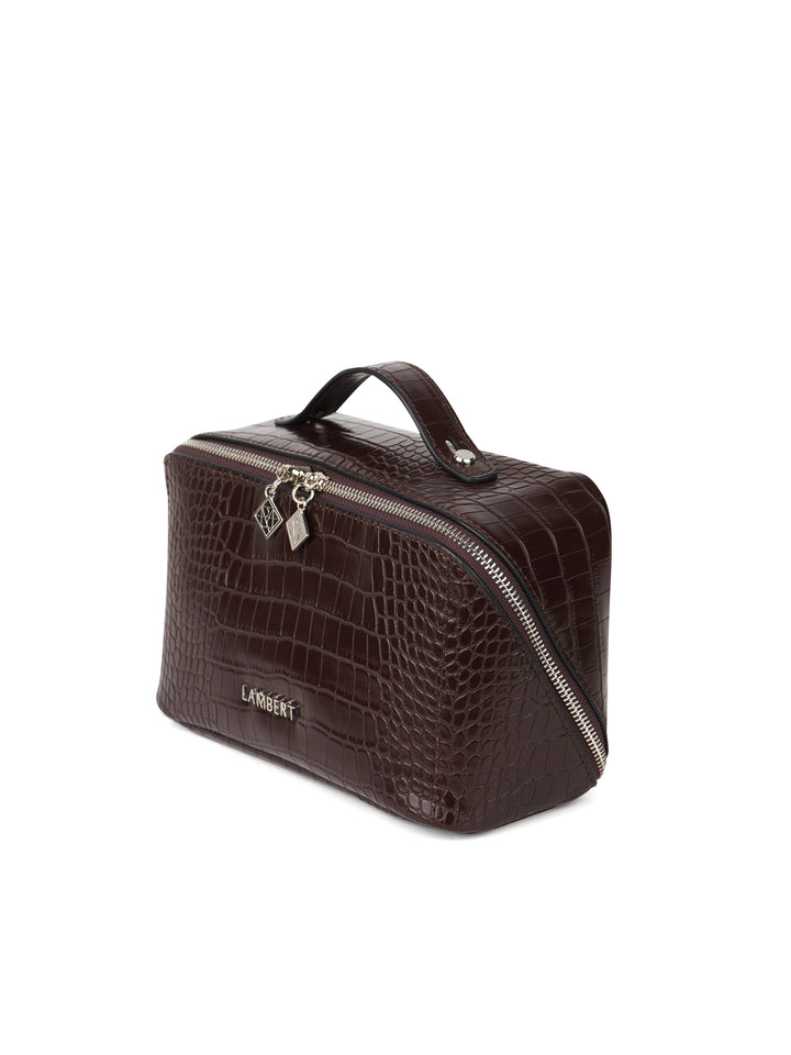 Trousse en cuir vegan - Lambert - JOLIE - Bark croco Lambert 