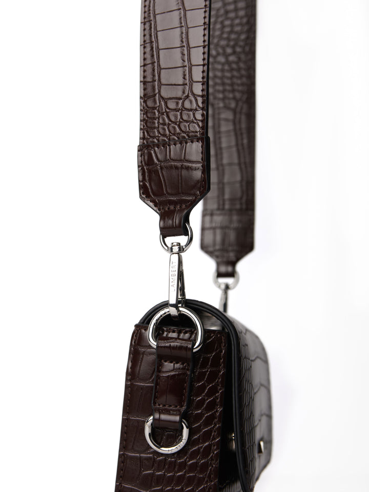 Sac à main en cuir vegan - Lambert - AMELIE - Bark croco Lambert 