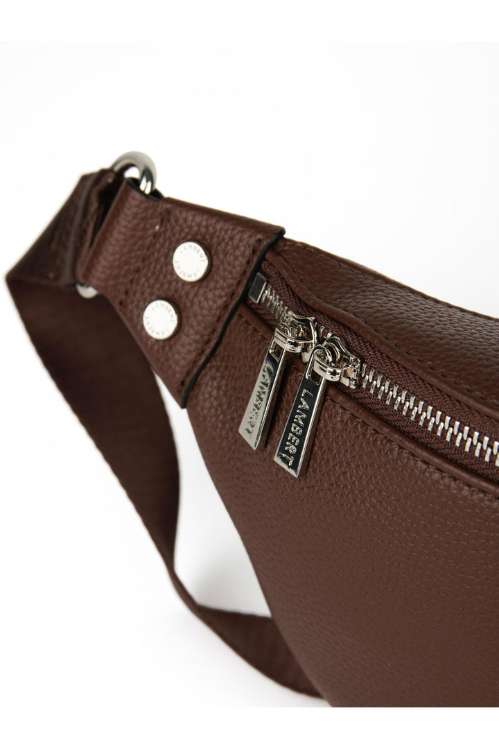 Sac banane en cuir vegan - Lambert - SARAH - Chocolat